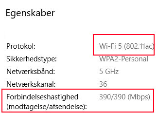Wifi hastighed